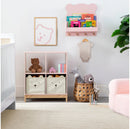 Wall Shelf with 4 Hooks - Gap White