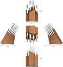 L1 Series 17-Piece German Steel Forged Knife Block Set - White