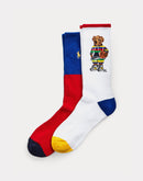 Polo Ralph Lauren Basketball Bear 2-Pack Crew Sock