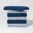 6pc Terry Kitchen Towels Dark Blue