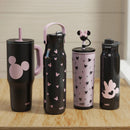 25oz Double-Wall Plastic Straw Tumbler with Topper - Black