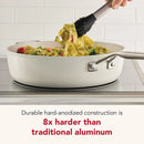 Hard-Anodized Ceramic Induction Nonstick Saute Pan - Porcelain