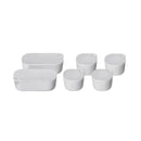 Dash and Dot Containers in Gray (Set of 6)