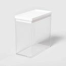 12.6c Tall Rectangle Plastic Food Storage Container - : Stackable BPA-Free Cereal & Rice Storage, 8" H