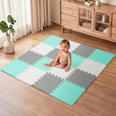 16-Piece Foam Baby Play Mat - Grey, White, Blue