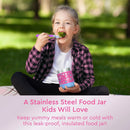 Kids' Stainless Steel Insulated Food Jar - Rainbows & Butterflies