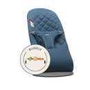 Baby Bouncer Bundle with Toy - Midnight Blue
