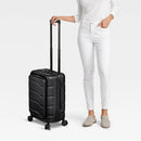 Hardside Carry-On Spinner Suitcase with Front Pocket - Black
