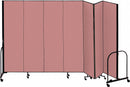 Screenflex Portable Room Divider, Number of Panels 7, 8 ft. Overall Height, 13 ft. 1" Overall Width - CFSL807 MAUVE