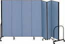 Screenflex Portable Room Divider, Number of Panels 7, 4 ft Overall Height, 13 ft 1 in Overall Width - CFSL407 BLUE