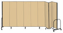 Screenflex Portable Room Divider, Number of Panels 9, 6 ft. 8" Overall Height, 16 ft. 9" Overall Width - CFSL689 BEIGE