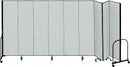 Screenflex Portable Room Divider, Number of Panels 9, 4 ft. Overall Height, 16 ft. 9" Overall Width - CFSL409 GREY