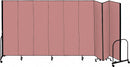 Screenflex Portable Room Divider, Number of Panels 9, 5 ft. Overall Height, 16 ft. 9" Overall Width - CFSL509 MAUVE