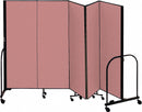 Screenflex Portable Room Divider, Number of Panels 5, 4 ft. Overall Height, 9 ft. 5" Overall Width - CFSL405 MAUVE