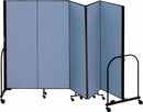 Screenflex Portable Room Divider, Number of Panels 5, 8 ft. Overall Height, 9 ft. 5" Overall Width - CFSL805 BLUE