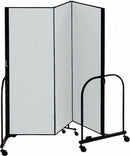 Screenflex Portable Room Divider, Number of Panels 3, 6 ft. Overall Height, 5 ft. 9" Overall Width - CFSL603 GREY