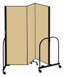 Screenflex Portable Room Divider, Number of Panels 3, 5 ft. Overall Height, 5 ft. 9" Overall Width - CFSL503 BEIGE