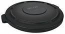 Rubbermaid BRUTE Series, Trash Can Top, Round, Flat, 20 gal, Black - FG261960BLA