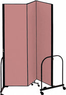 Screenflex Portable Room Divider, Number of Panels 3, 7 ft. 4" Overall Height, 5 ft. 9" Overall Width - CFSL743 MAUVE