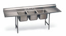 Advance Tabco Stainless Steel Scullery Sink with Right Drain Board, Without Faucet, 18 Gauge, Floor Mounting Type - 9-3-54-24R
