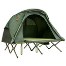 2-Person Outdoor Camping Tent With External Cover-Green