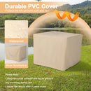 Square Propane Fire Pit Table With Lava Rocks and Rain Cover