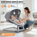 Electric Baby Rocker for Newborns with 3 Timer Functions - Grey