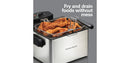 5.2qt Deep Fryer 35042: Aluminum Electric Oil Fryer, Dishwasher-Safe Parts, 1800W, Gray