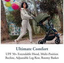 Compact Airplane Travel Stroller - Crocodile Green