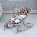 2-in-1 Bouncer & Rocker Duo - Light Gray Tweed