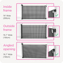 Ultimate 79-Inch White Retractable Baby Gate - 38.6 Inches Tall