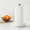 Wood and Marble Paper Towel Holder