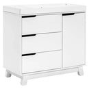 Hudson 3 Drawer Changing Dresser - White