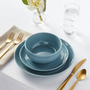 12-Piece Stoneware Dinnerware Set - Blue