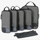Compression Packing Cubes In Black 6 Pieces