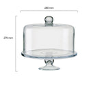 Cake Stand with Straight Sided Dome - Elegant Glass Design
