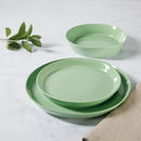 Everyday Faretta Green 12-Piece Fine Ceramic Dinnerware Set