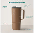 Vacuum Insulated Stainless Steel Travel Mug - Brown