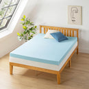 4" Gel Memory Foam Mattress Topper Queen - Blue
