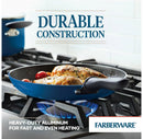 3-Piece Aluminum Nonstick Frying Pan Set - Blue