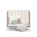 Teddi 4-in-1 Convertible Mini Crib - White with Driftwood
