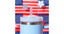 6pk 40oz Americana Glitter Straws