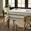 120"x60" Tablecloth - Navy Striped