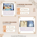 Dresser with 7 Drawers - White