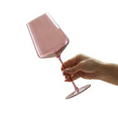 Sidney Red Wine Glasses, Set of 6 - Pink