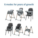 Minla 6-in-1 High Chair - Safari Gray
