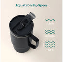Insulated Stainless Steel Travel Mug - Black
