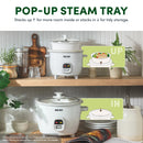 6-Cup Rice Cooker & Food Steamer - White