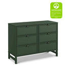 Margot 6-Drawer Dresser - Forest Green