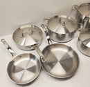 12 Piece Tri-Ply Clad Cookware Set - Silver